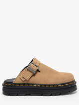 Slippers Met Platformzool Zebzag Uit Leder Dr martens Beige women 31737439